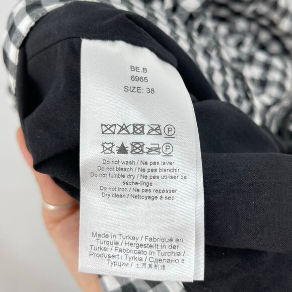 GANNI | NWT Check Mini Bubble Skirt in Black Gingham Taffeta 38 / US 6 - Picture 11 of 14